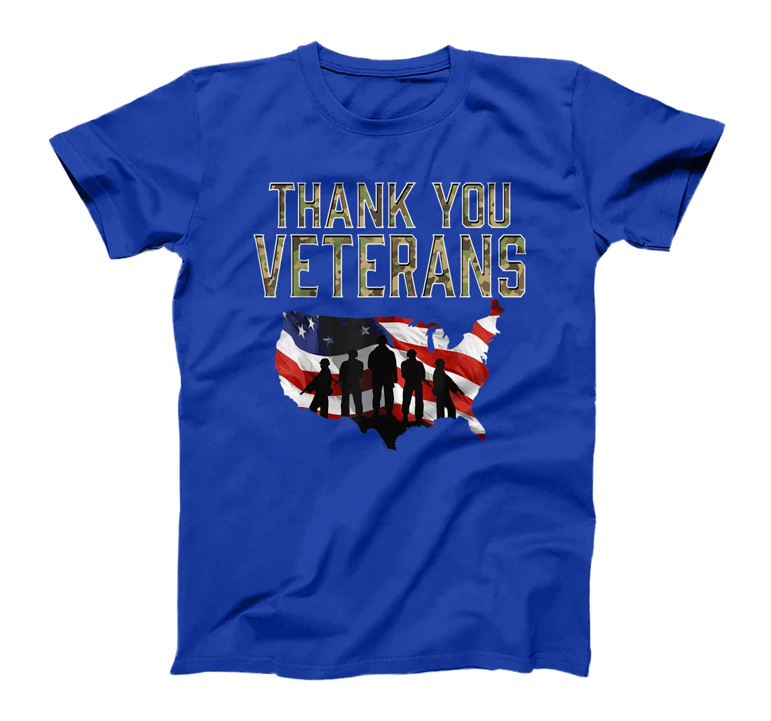 American Flag Military Appreciation THANK YOU Veterans T-Shirt