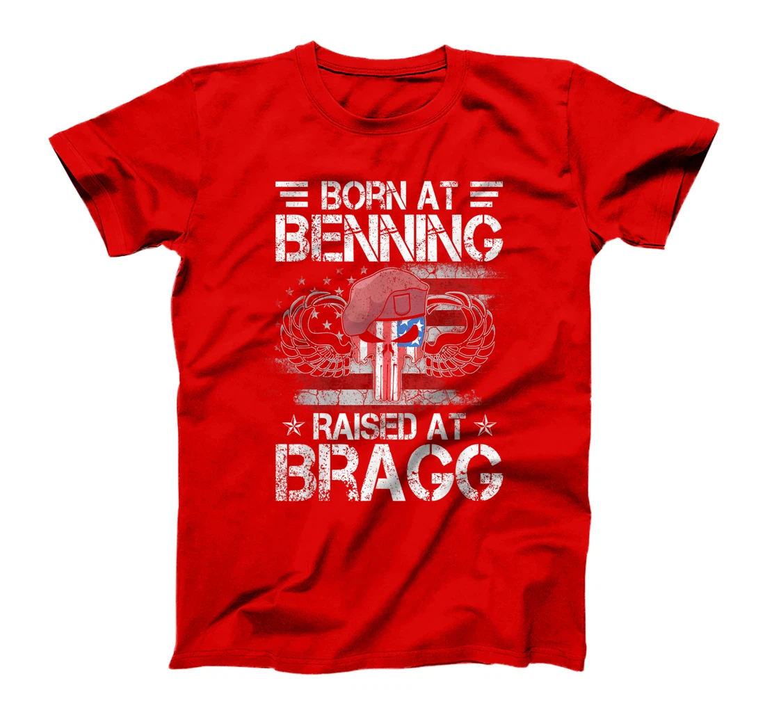 Born At Ft Benning Raised Fort Bragg Airborne, Veterans Day T-Shirt