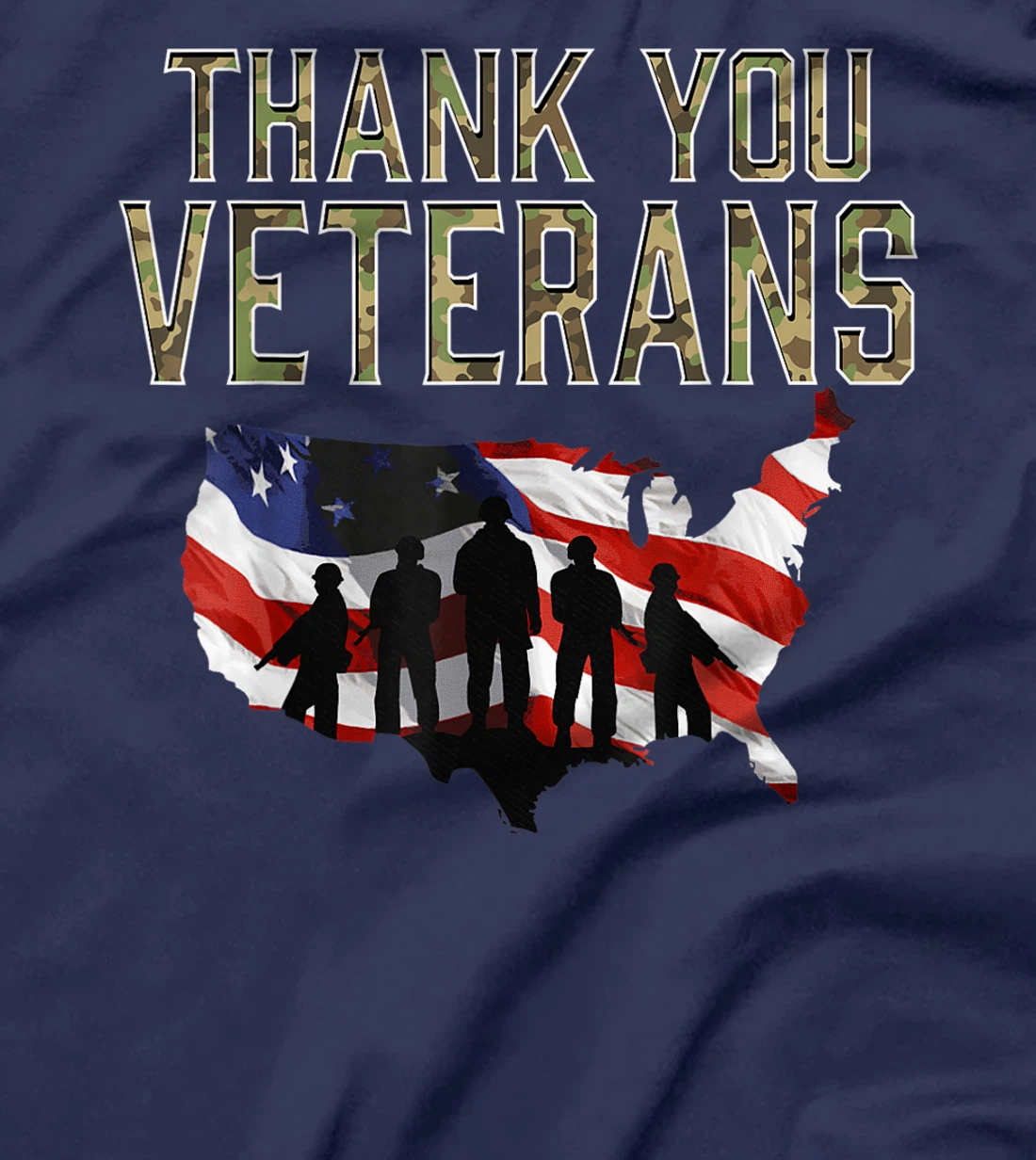 American Flag Military Appreciation THANK YOU Veterans T-Shirt