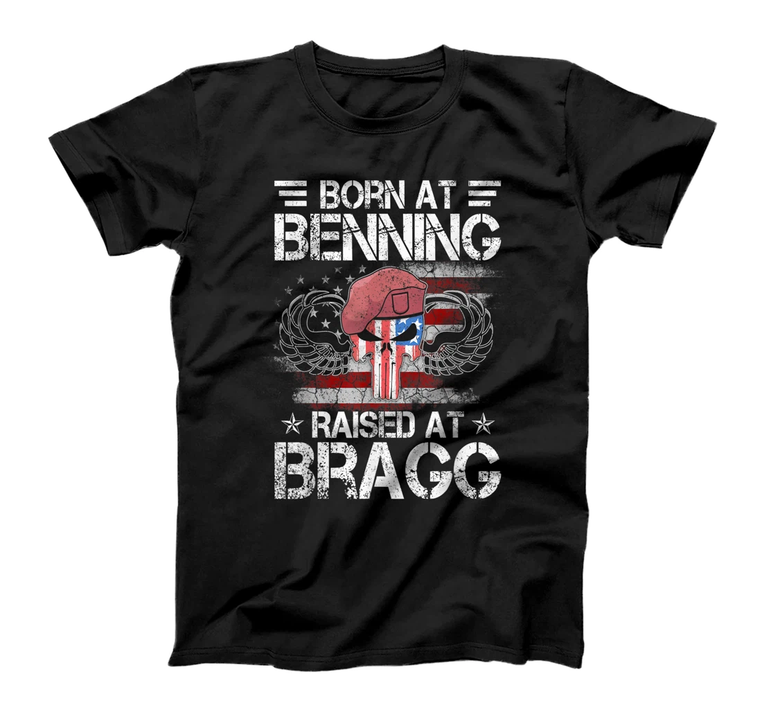 Born At Ft Benning Raised Fort Bragg Airborne, Veterans Day T-Shirt