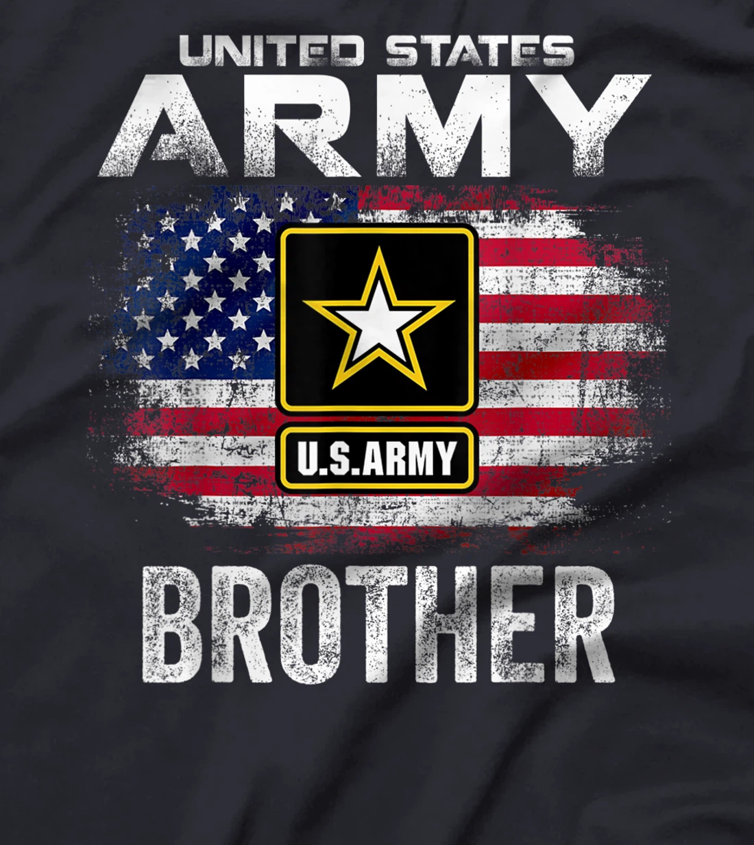 United States Army Brother With American Flag Veteran Gift T-Shirt