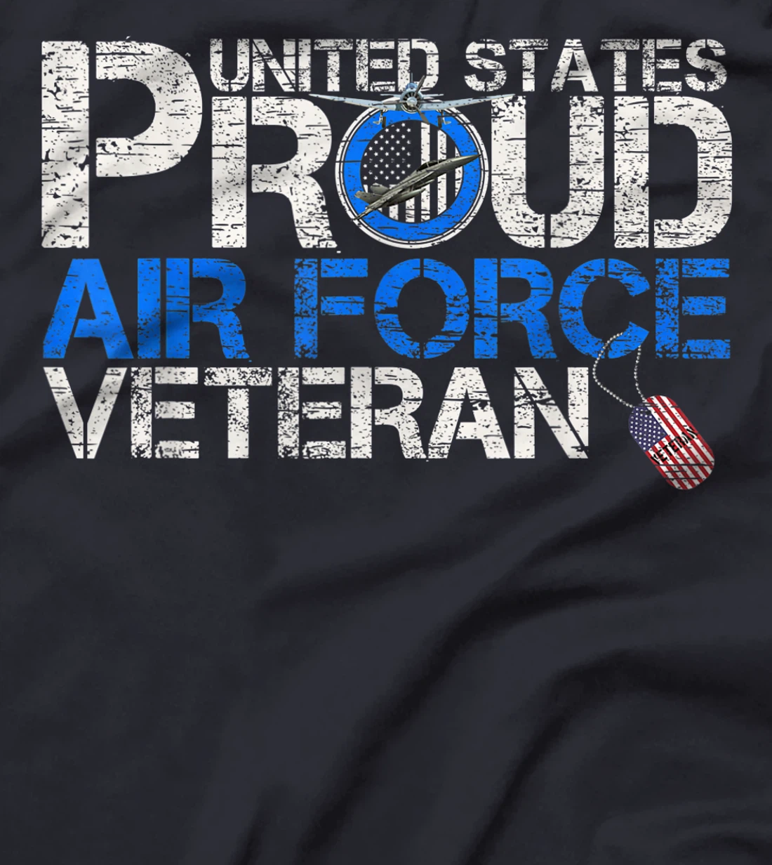 Vintage United States Proud Air Force Veteran U.S Military T-Shirt