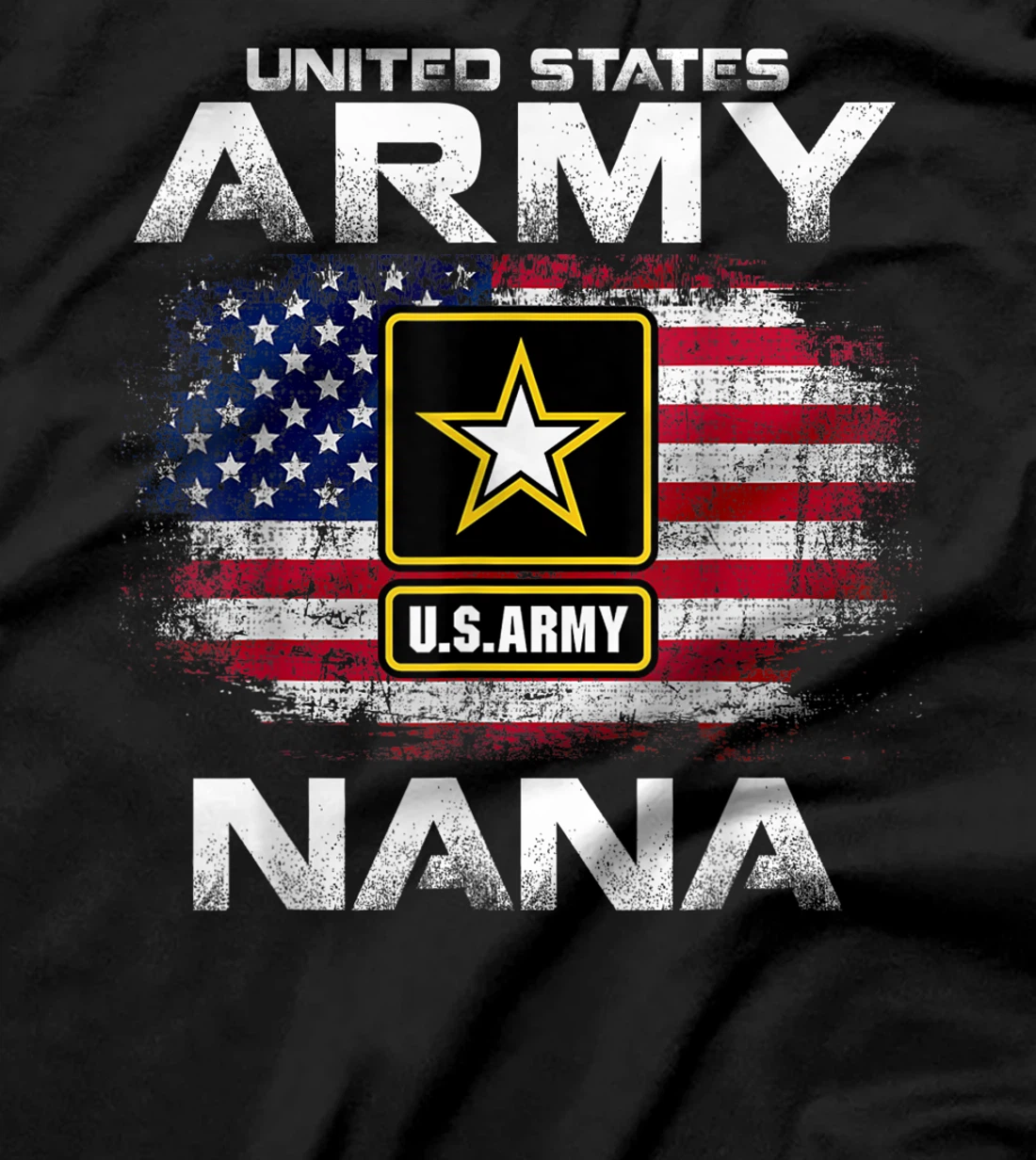 United States Army Nana With American Flag Veteran Gift T-Shirt