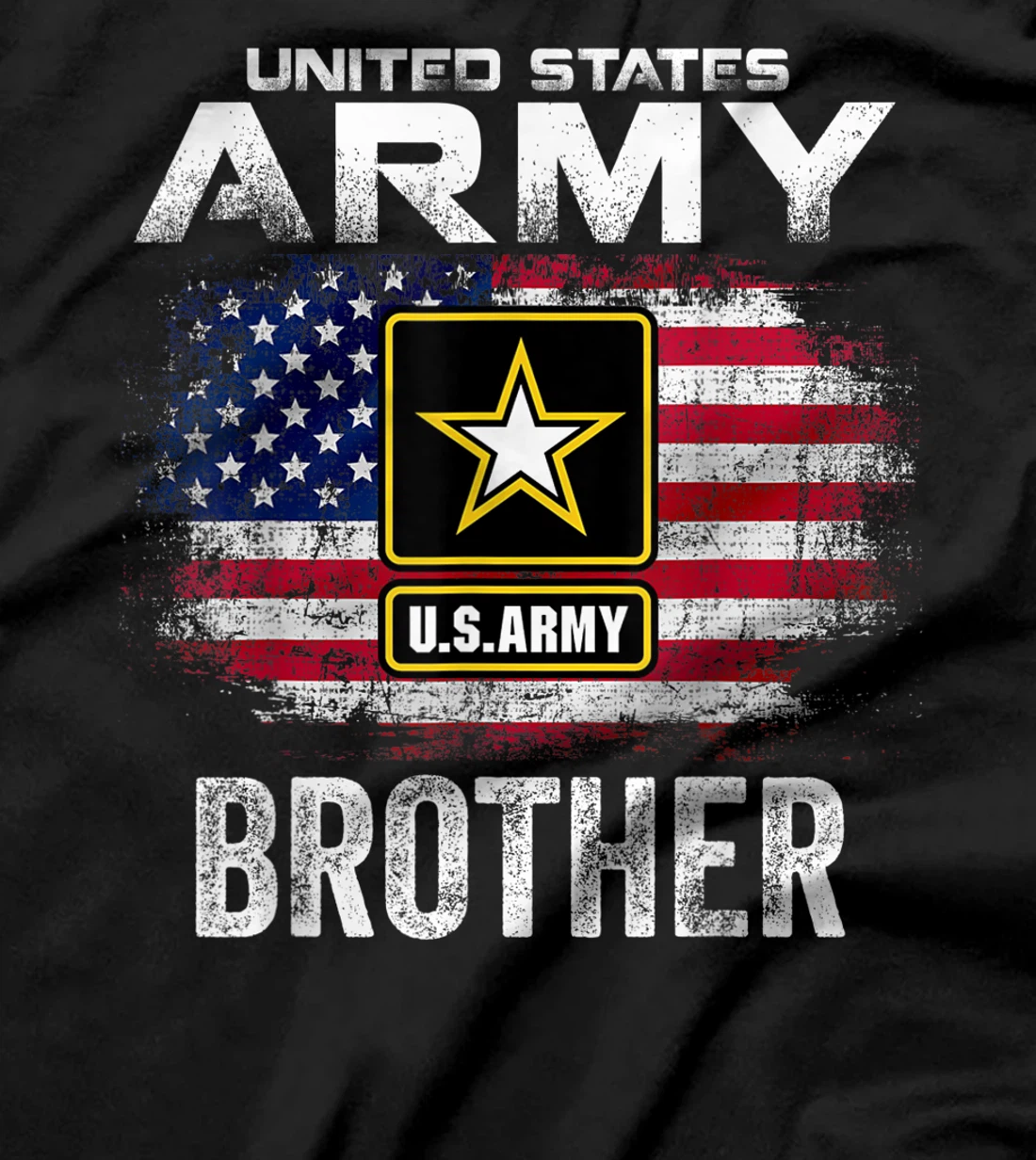United States Army Brother With American Flag Veteran Gift T-Shirt