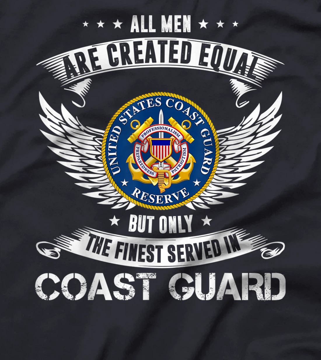 Vintage The Finest Men Is Served In US Coast Guard Veteran T-Shirt