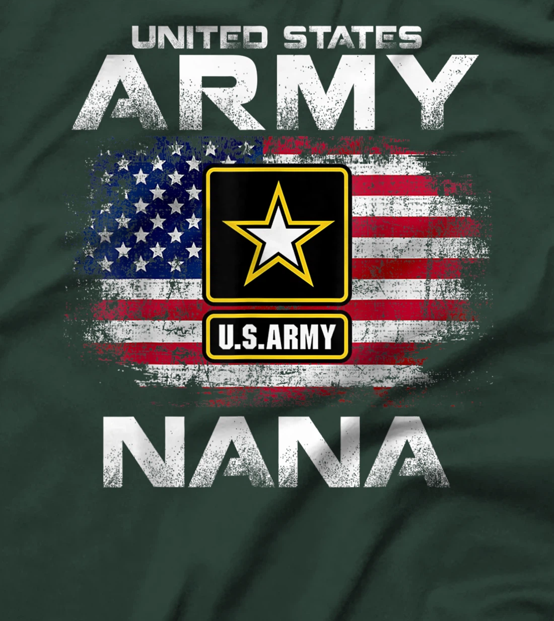 United States Army Nana With American Flag Veteran Gift T-Shirt
