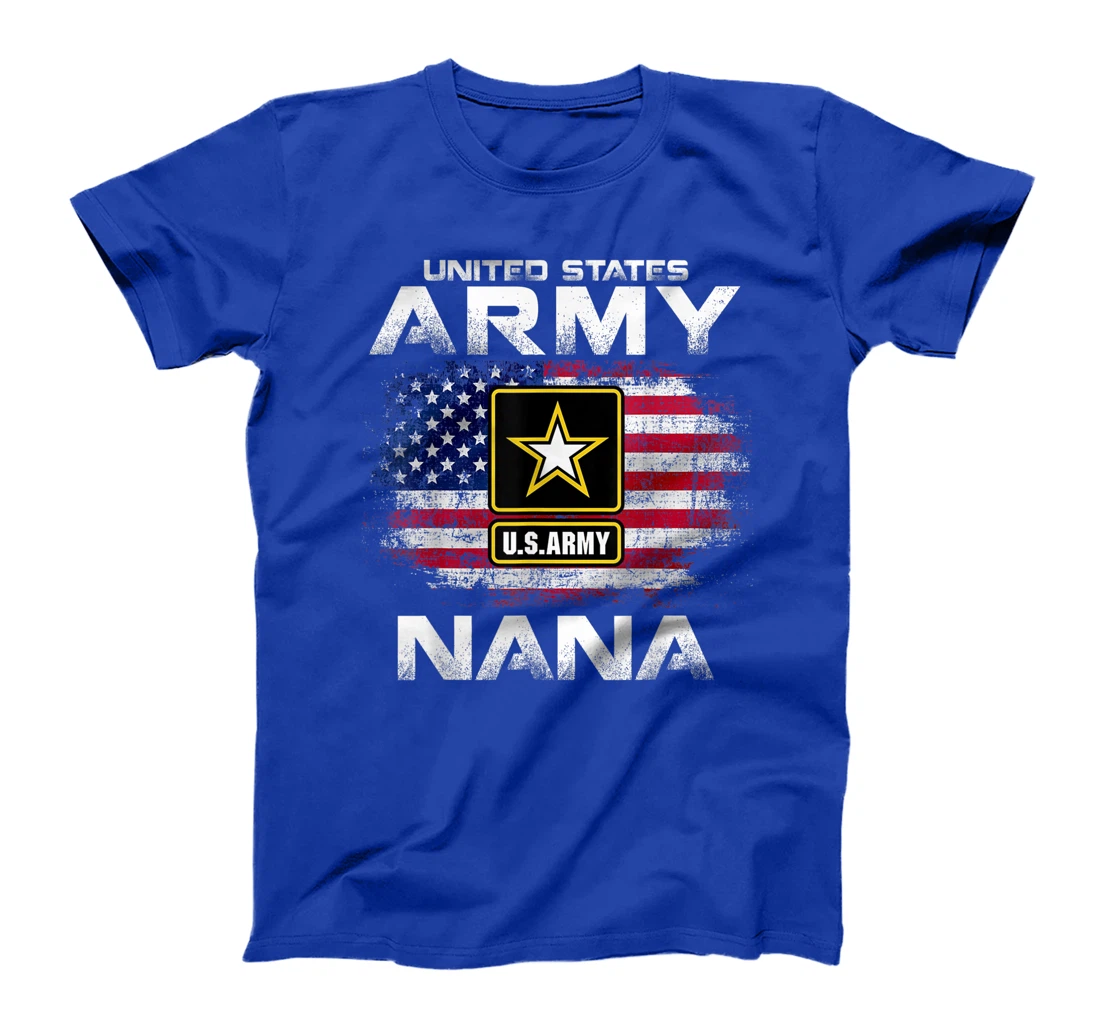 United States Army Nana With American Flag Veteran Gift T-Shirt