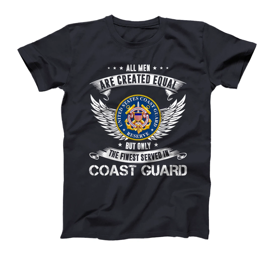 Vintage The Finest Men Is Served In US Coast Guard Veteran T-Shirt