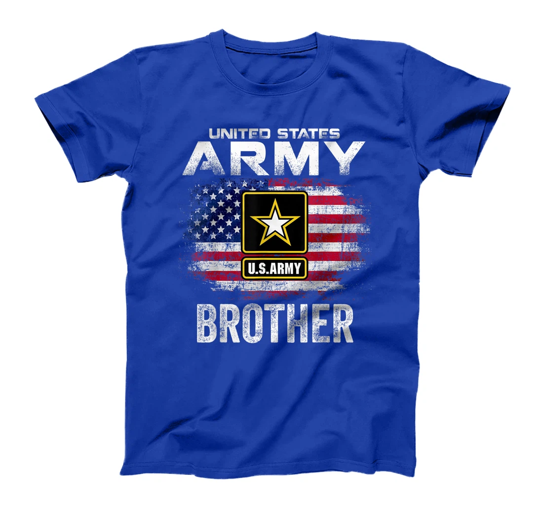 United States Army Brother With American Flag Veteran Gift T-Shirt