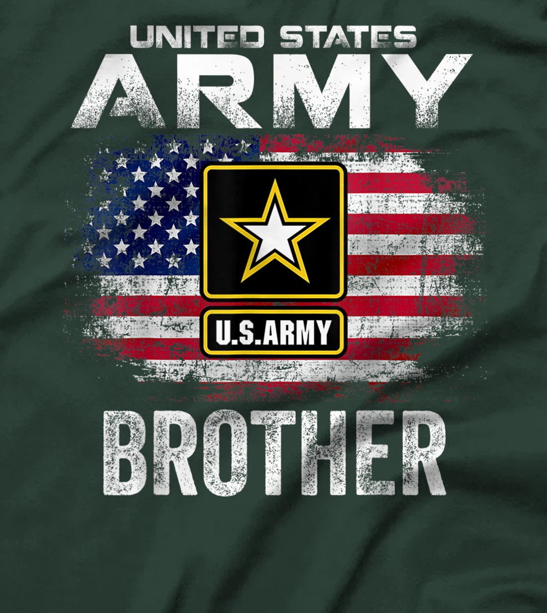 United States Army Brother With American Flag Veteran Gift T-Shirt