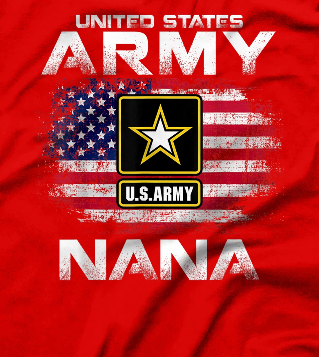 United States Army Nana With American Flag Veteran Gift T-Shirt