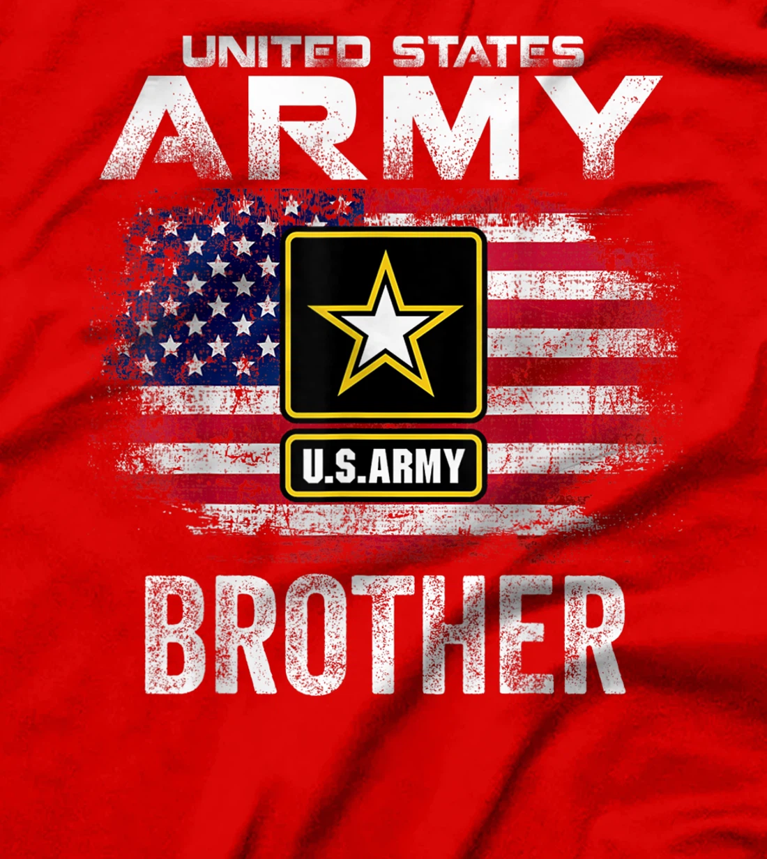 United States Army Brother With American Flag Veteran Gift T-Shirt