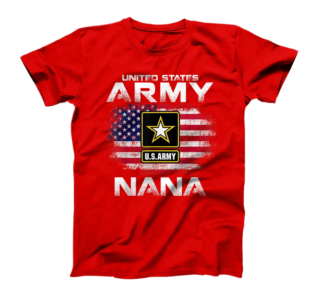 United States Army Nana With American Flag Veteran Gift T-Shirt