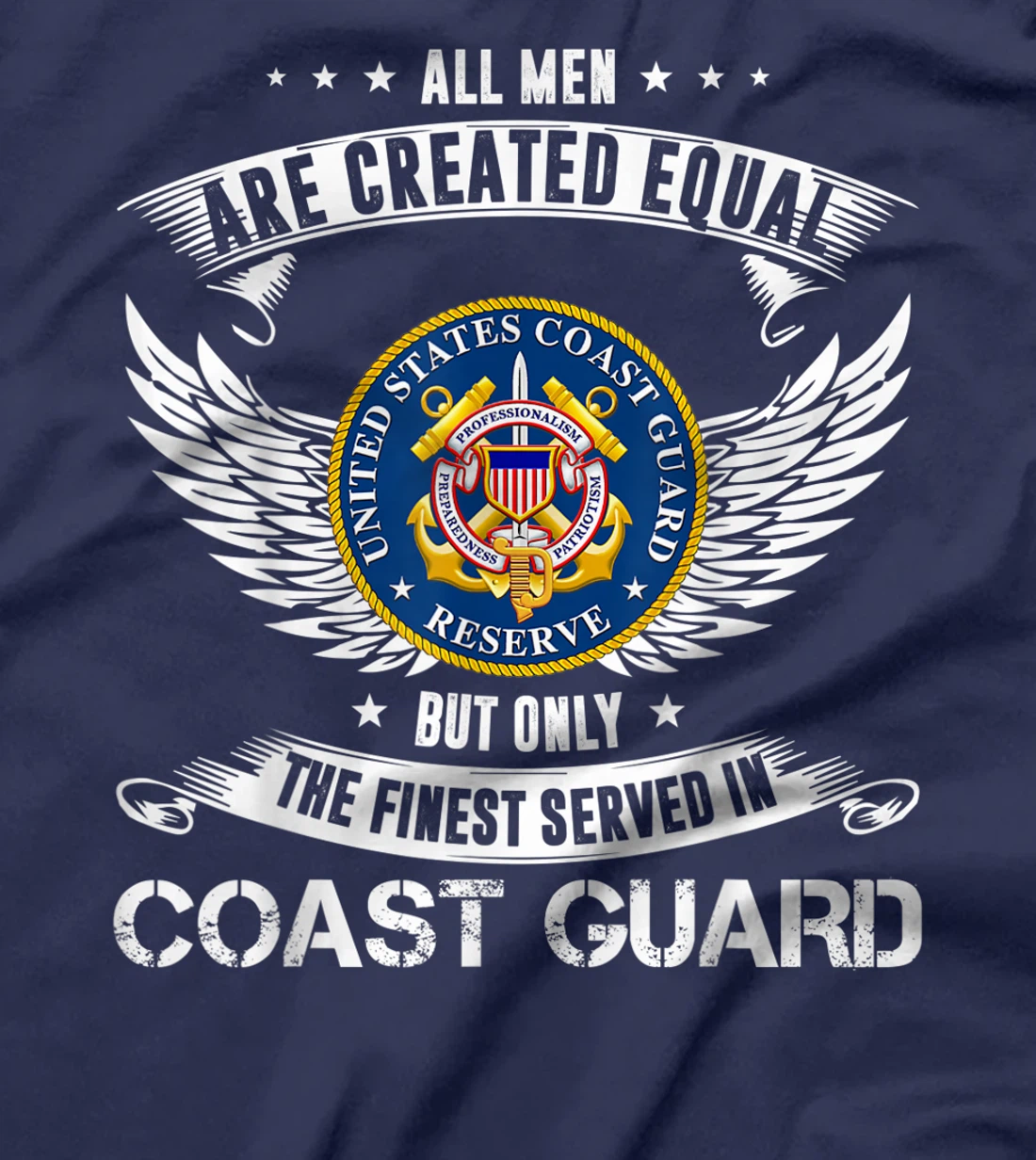 Vintage The Finest Men Is Served In US Coast Guard Veteran T-Shirt