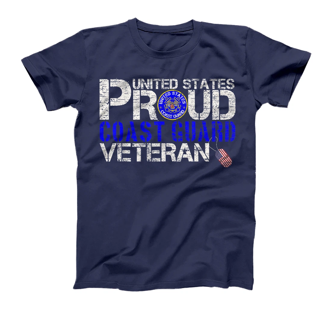 Vintage United States Proud Coast Guard Veteran U.S Military T-Shirt