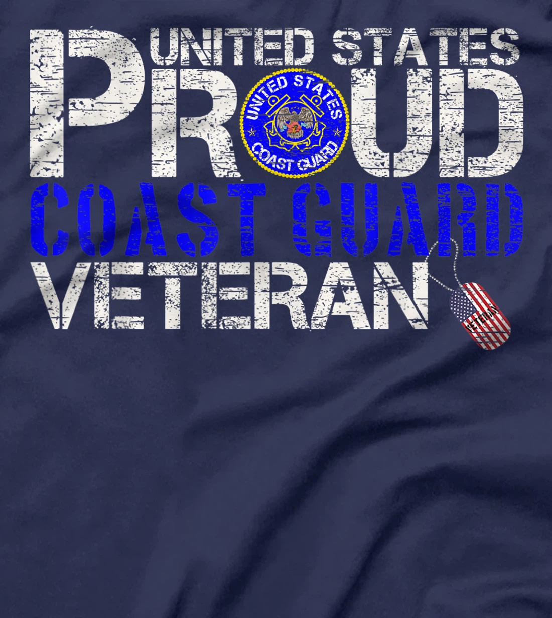 Vintage United States Proud Coast Guard Veteran U.S Military T-Shirt