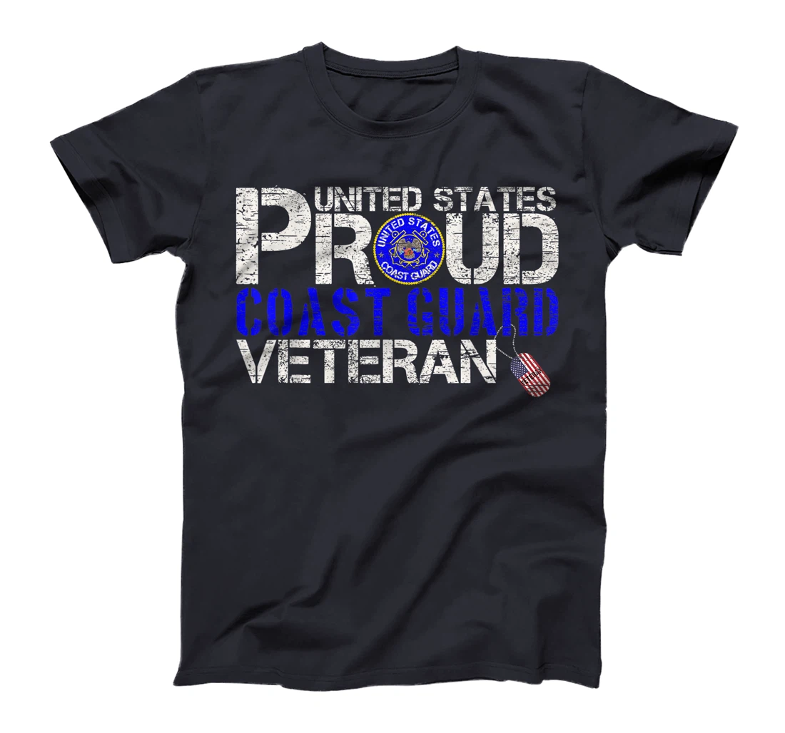 Vintage United States Proud Coast Guard Veteran U.S Military T-Shirt