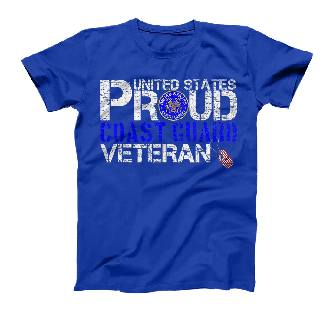 Vintage United States Proud Coast Guard Veteran U.S Military T-Shirt