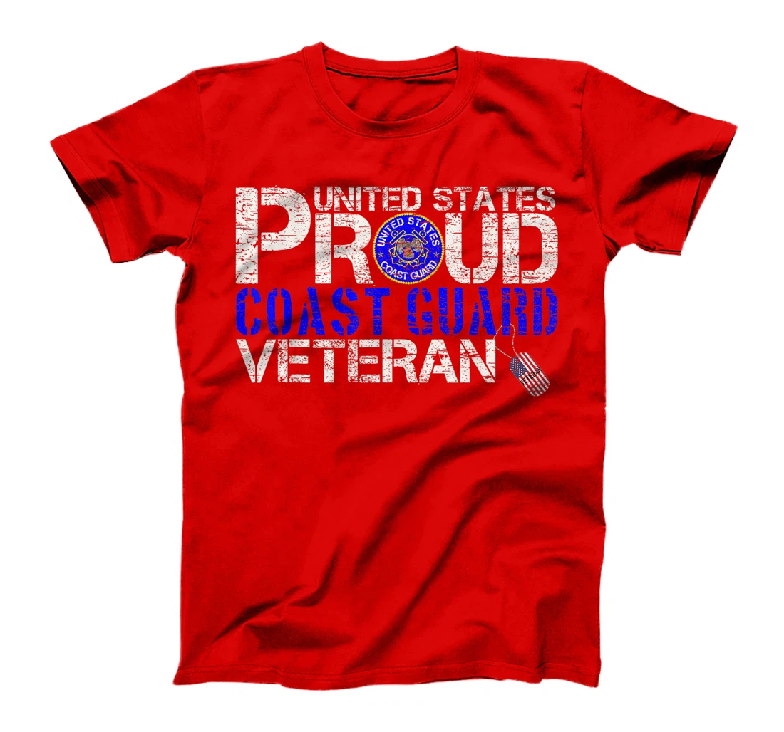 Vintage United States Proud Coast Guard Veteran U.S Military T-Shirt