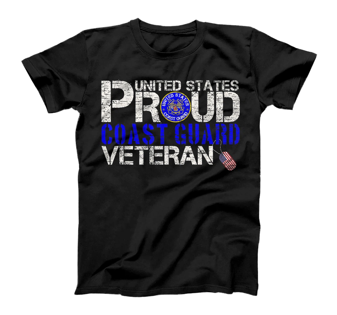 Vintage United States Proud Coast Guard Veteran U.S Military T-Shirt