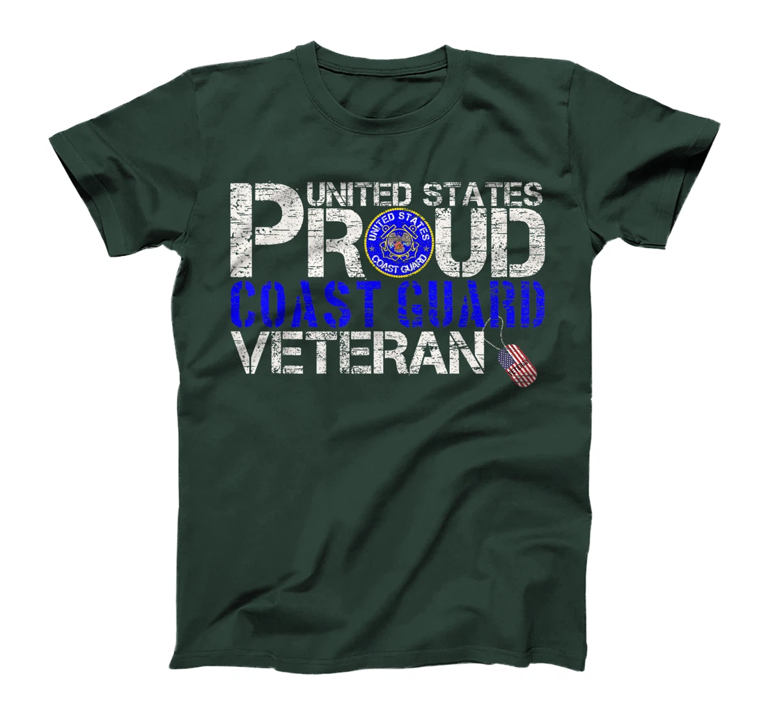 Vintage United States Proud Coast Guard Veteran U.S Military T-Shirt