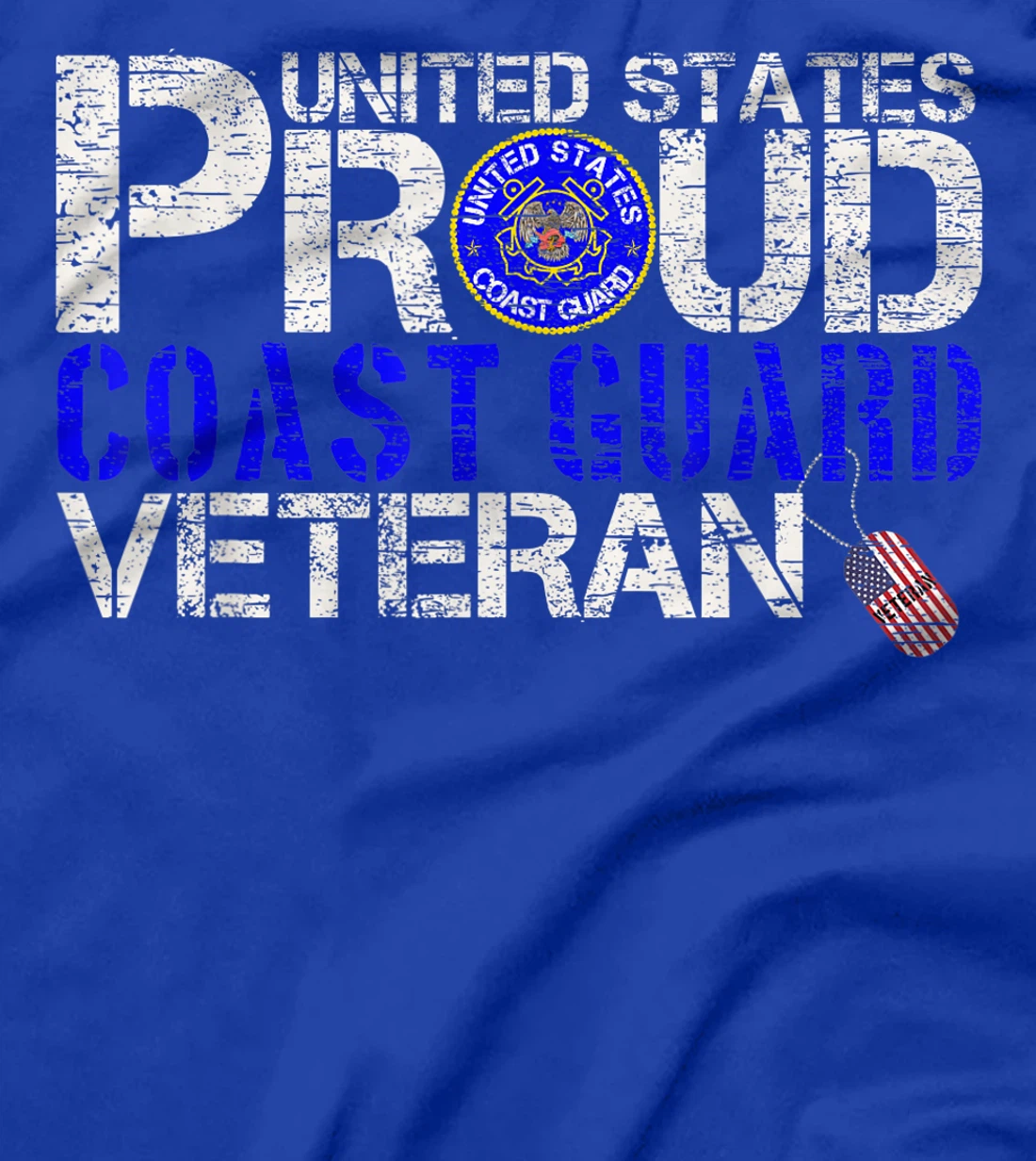 Vintage United States Proud Coast Guard Veteran U.S Military T-Shirt