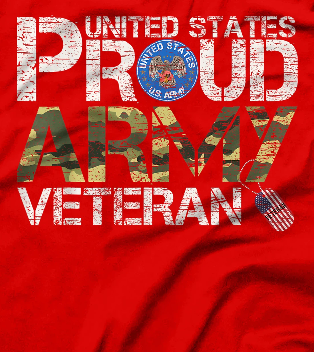 Vintage United States Proud Army Veteran Funny U.S Military T-Shirt