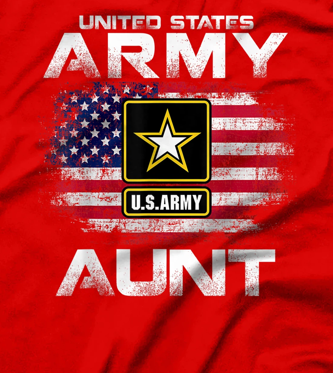 United States Army Aunt With American Flag Veteran Gift T-Shirt