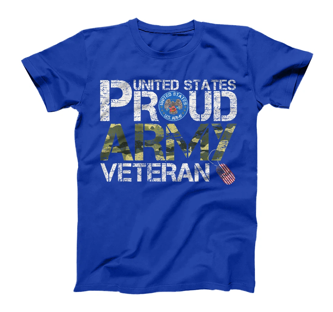 Vintage United States Proud Army Veteran Funny U.S Military T-Shirt