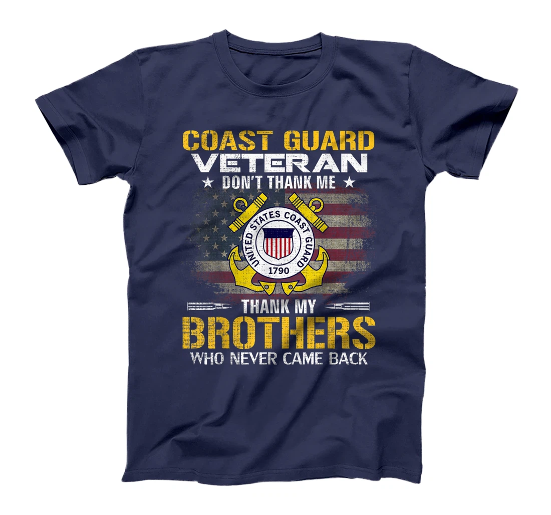 Coast Guard Veteran Thank My Brothers With American Flag T-Shirt