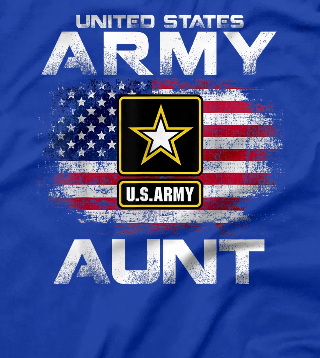United States Army Aunt With American Flag Veteran Gift T-Shirt