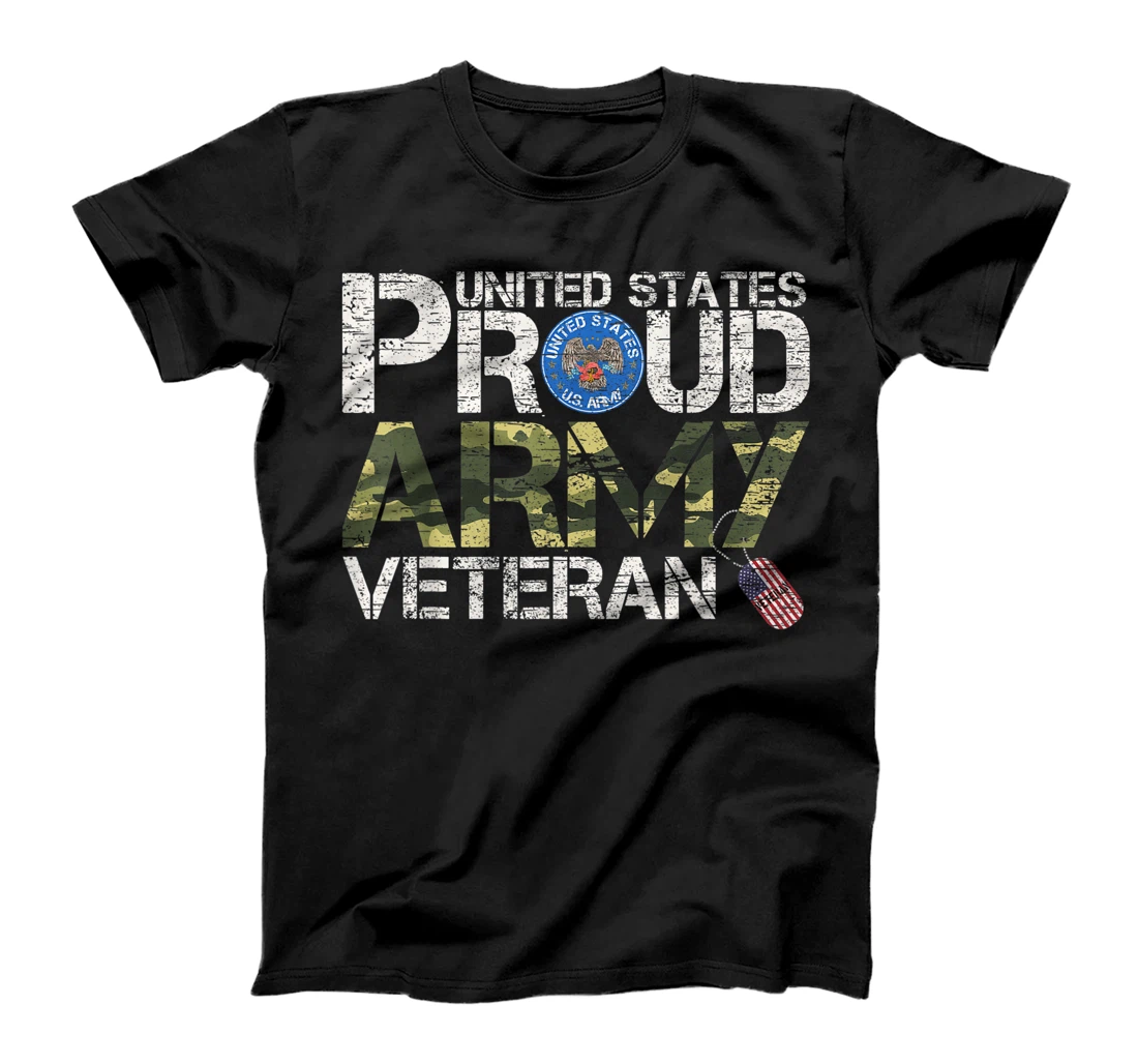 Vintage United States Proud Army Veteran Funny U.S Military T-Shirt