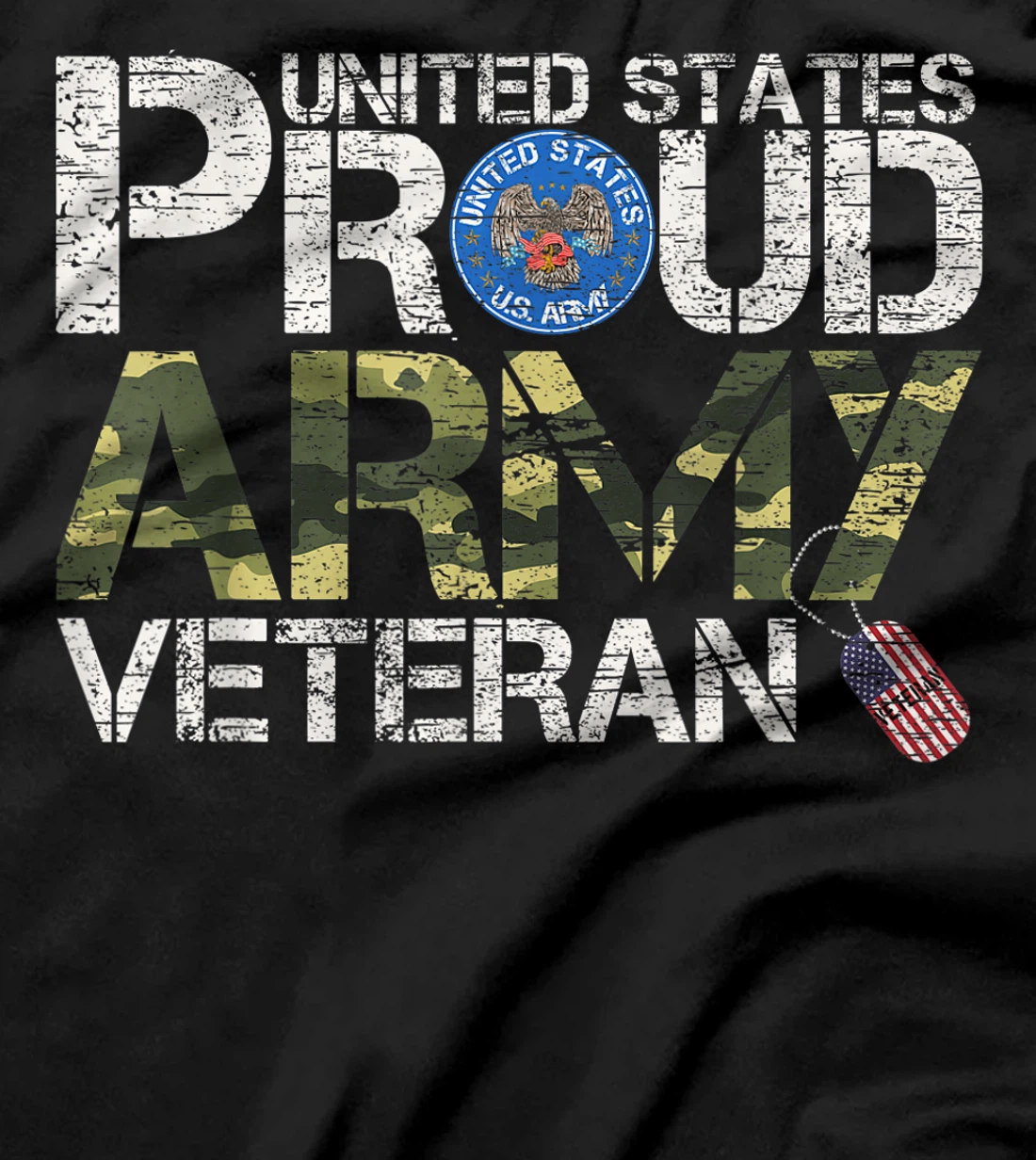 Vintage United States Proud Army Veteran Funny U.S Military T-Shirt