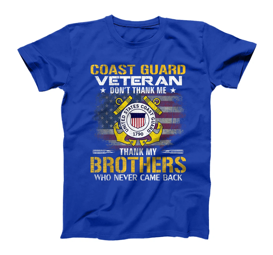 Coast Guard Veteran Thank My Brothers With American Flag T-Shirt