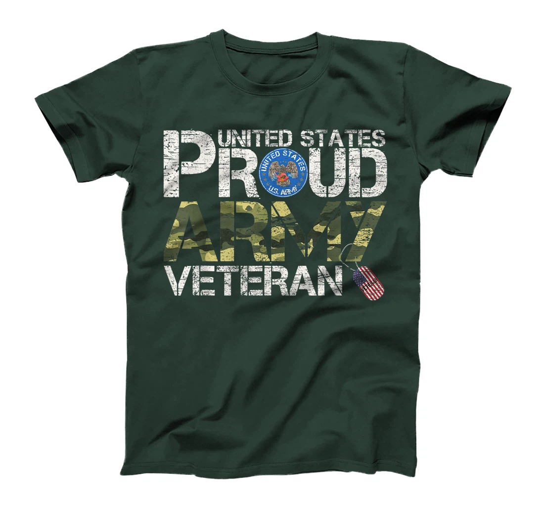 Vintage United States Proud Army Veteran Funny U.S Military T-Shirt