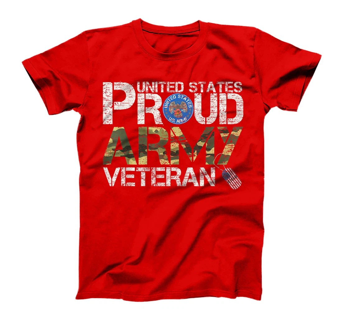 Vintage United States Proud Army Veteran Funny U.S Military T-Shirt