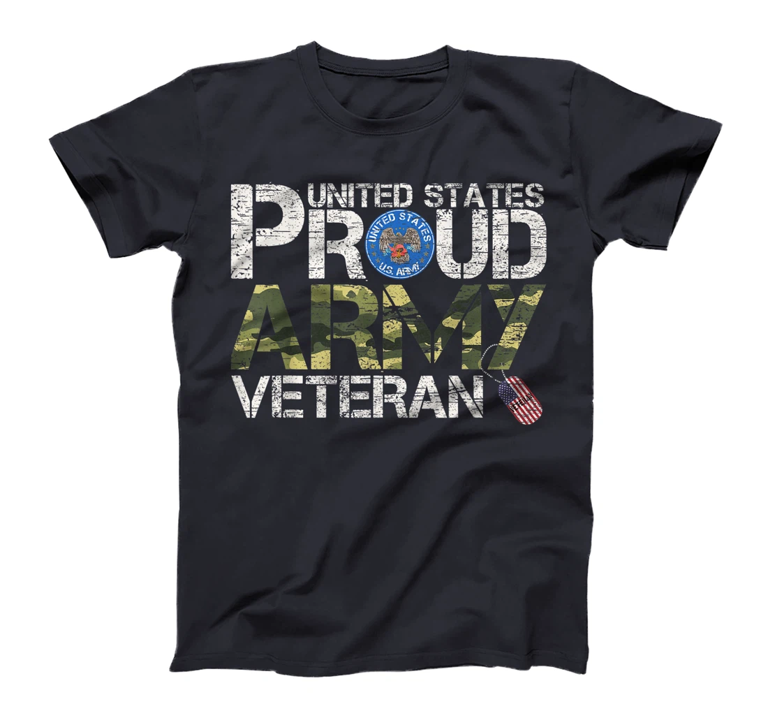 Vintage United States Proud Army Veteran Funny U.S Military T-Shirt