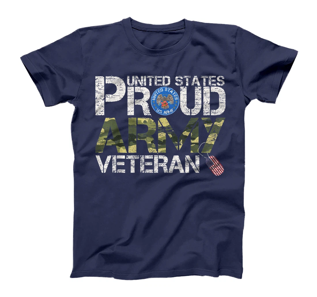 Vintage United States Proud Army Veteran Funny U.S Military T-Shirt