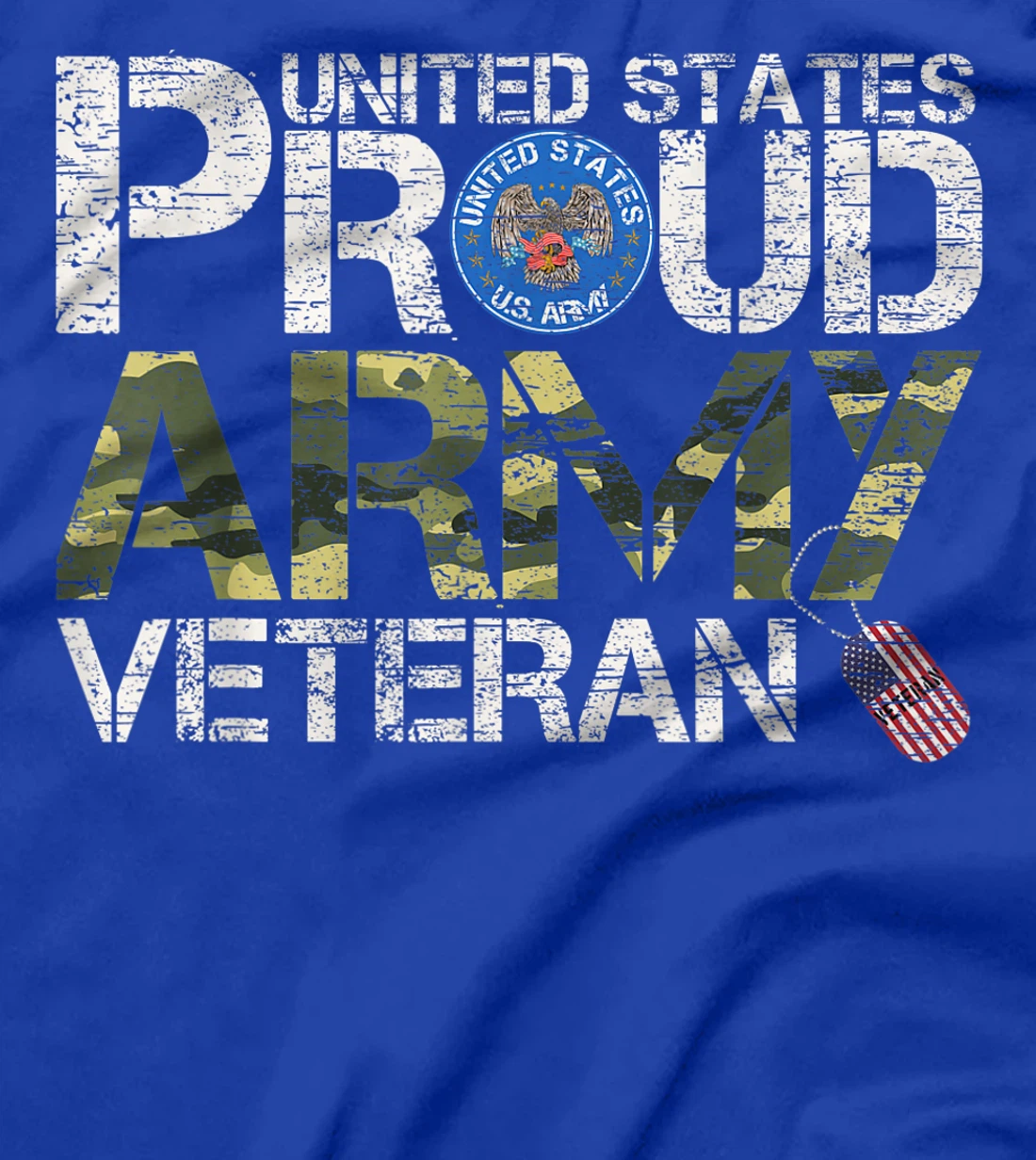 Vintage United States Proud Army Veteran Funny U.S Military T-Shirt