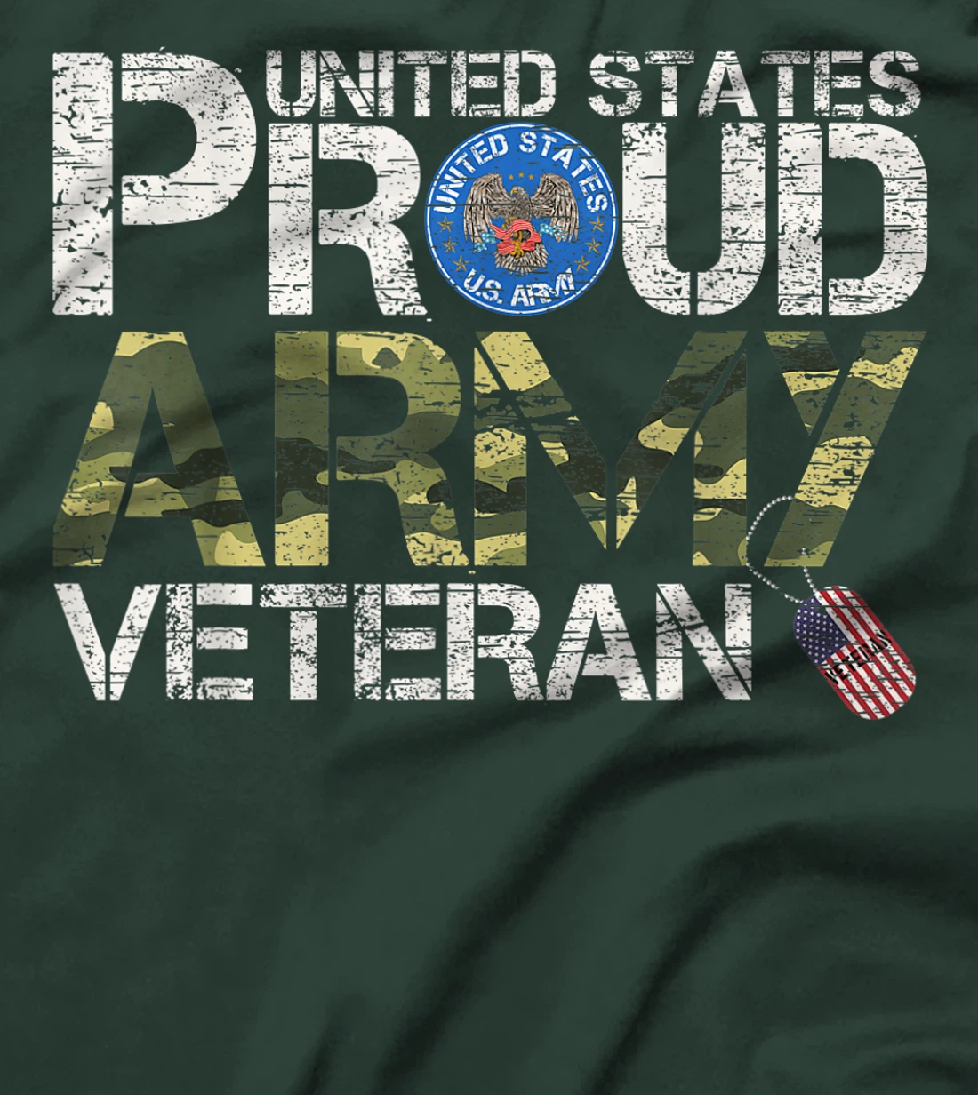 Vintage United States Proud Army Veteran Funny U.S Military T-Shirt