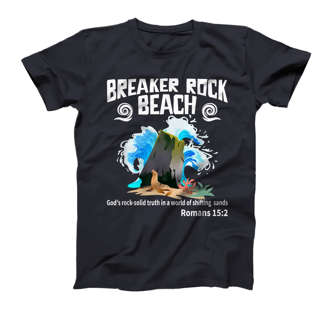 God's Rock Solid Breaker Funny Beach VBS 2024 Christian T-Shirt