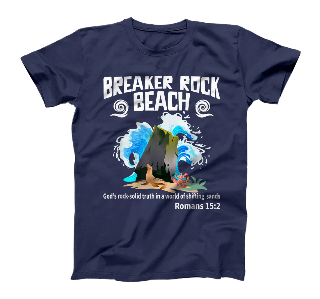 God's Rock Solid Breaker Funny Beach VBS 2024 Christian T-Shirt
