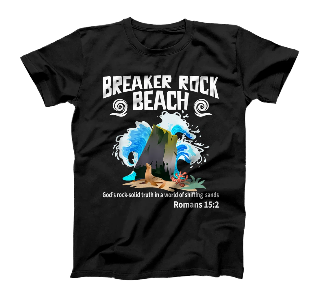 God's Rock Solid Breaker Funny Beach VBS 2024 Christian T-Shirt