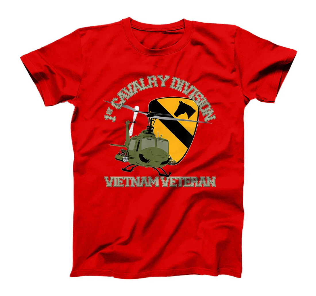 1st Cavalry Division Vietnam Veteran UH1 Gunship Veteran Day T-Shirt