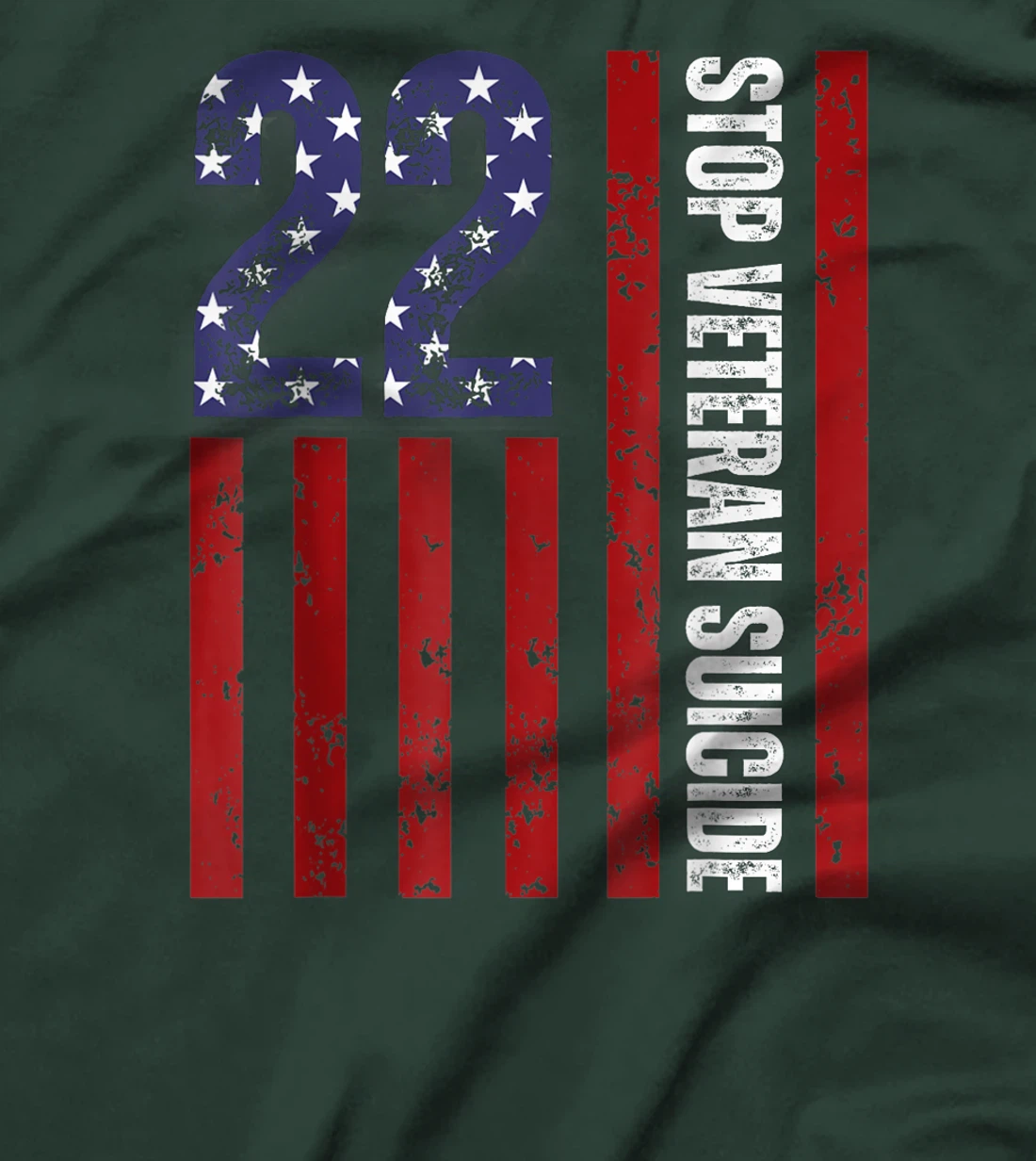 Stop Veteran Suicide Prevention Awareness 22 Veterans A Day T-Shirt