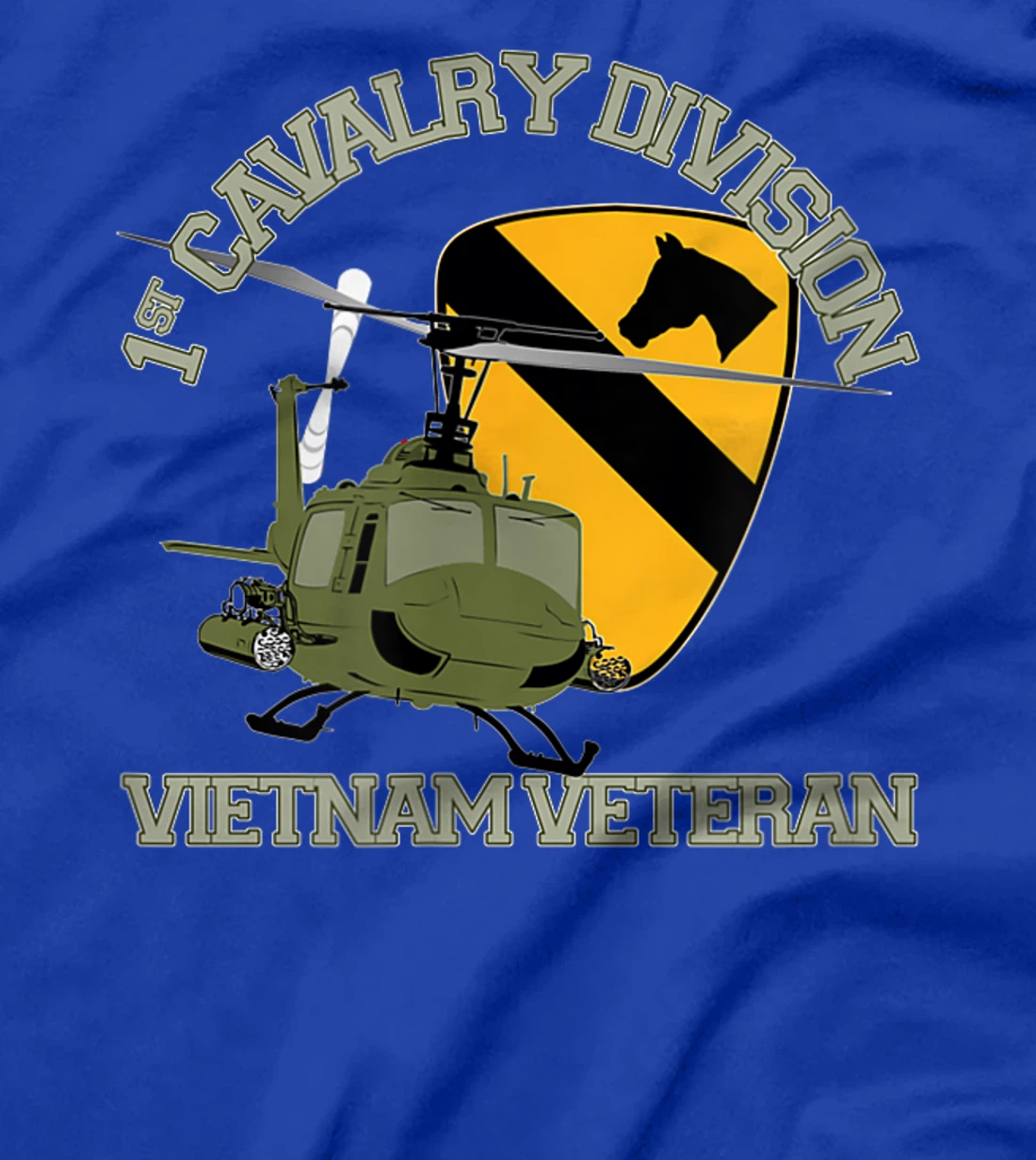1st Cavalry Division Vietnam Veteran UH1 Gunship Veteran Day T-Shirt