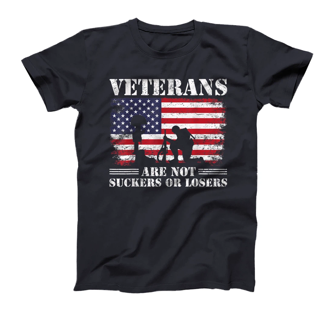 US Veterans Gift Respect Veterans Are Not Suckers Or Losers T-Shirt