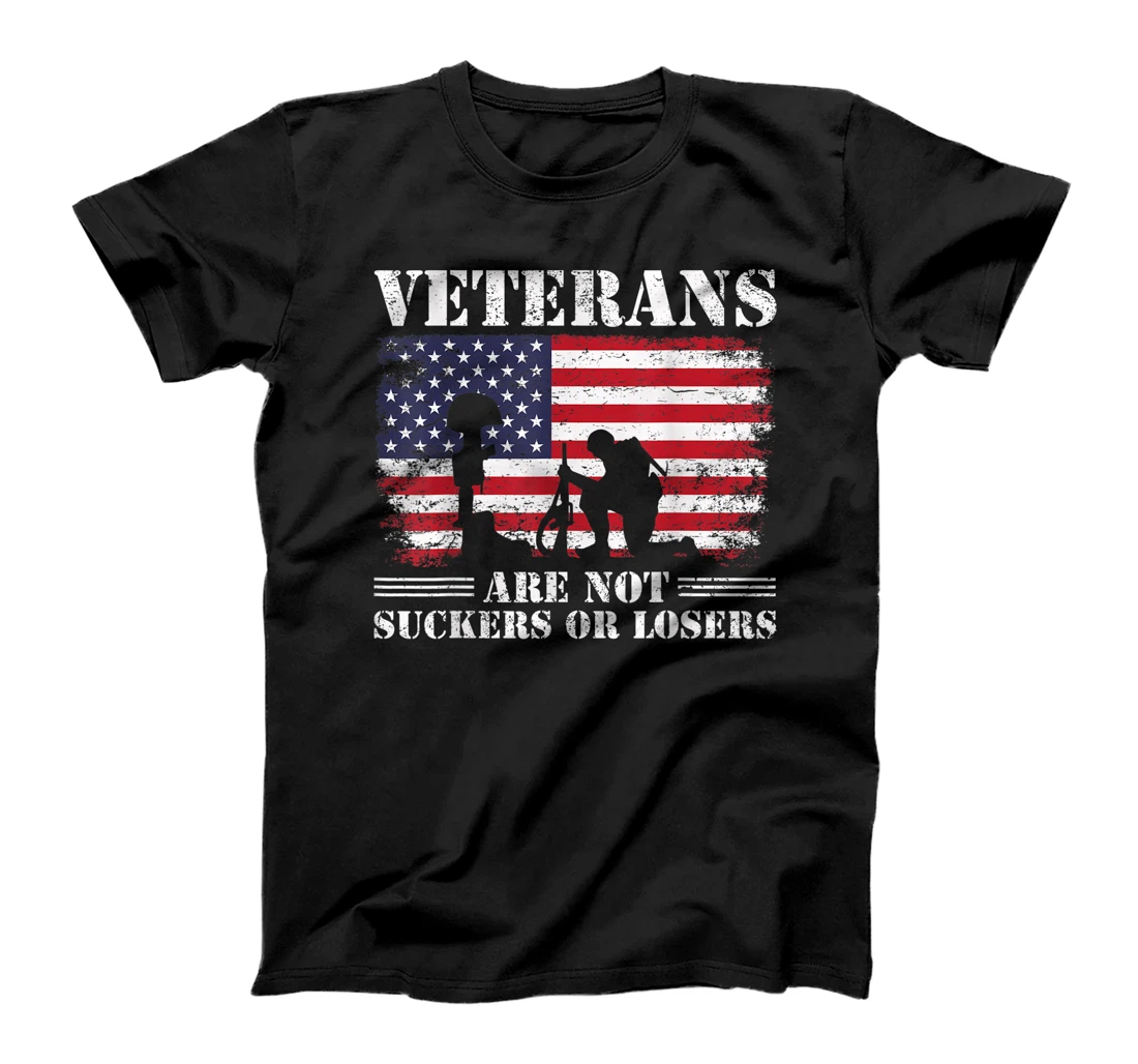 US Veterans Gift Respect Veterans Are Not Suckers Or Losers T-Shirt