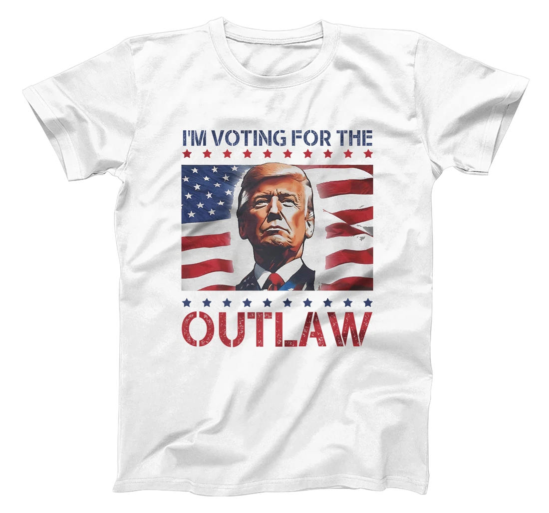 I'm Voting for The Outlaw, Funny Pro-Trump 2024 Premium T-Shirt