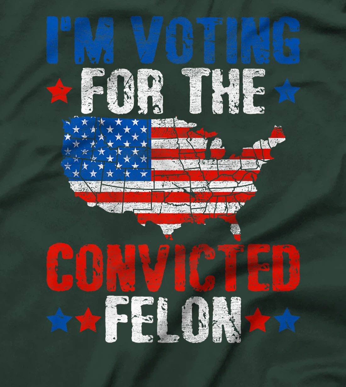 I'm Voting For The Convicted Felon Funny Pro Trump 2024 Premium T-Shirt